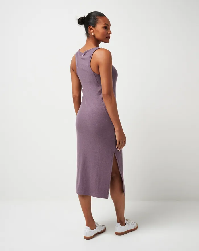 Women Dresses TravisMathew CLOUD RIB HADLEY WOOD DRESS Heather Moonscape