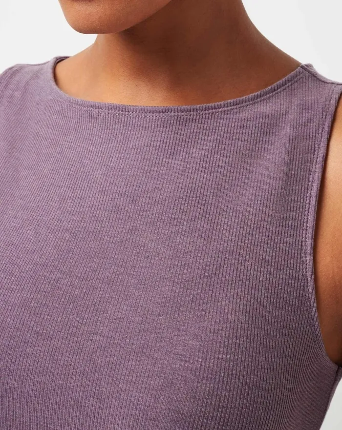 Women Dresses TravisMathew CLOUD RIB HADLEY WOOD DRESS Heather Moonscape