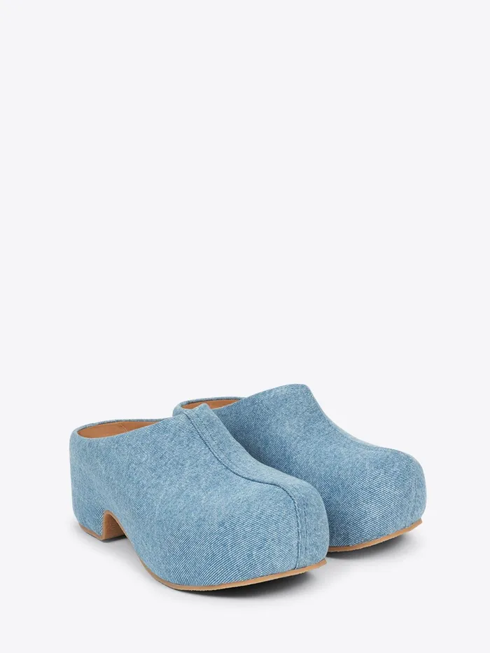 Women Dries Van Noten Shoes Denim Clogs