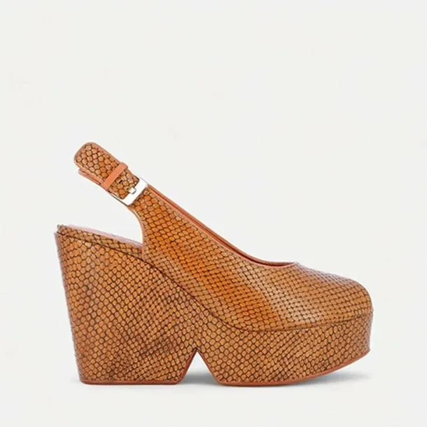 Women DYLAN Python Effect Desert Clergerie Wedges