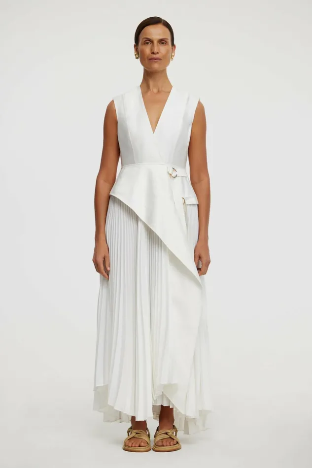 Women ELLENBROOK MAXI DRESS Ivory Acler White Dresses