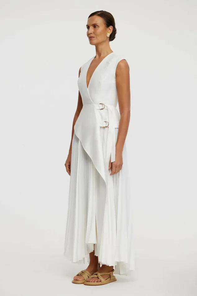 Women ELLENBROOK MAXI DRESS Ivory Acler White Dresses