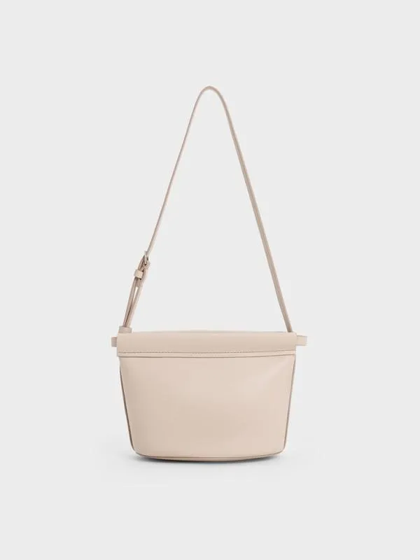 Women Ellis Bucket Bag 8211 Oat CHARLES and KEITH Crossbody Bags
