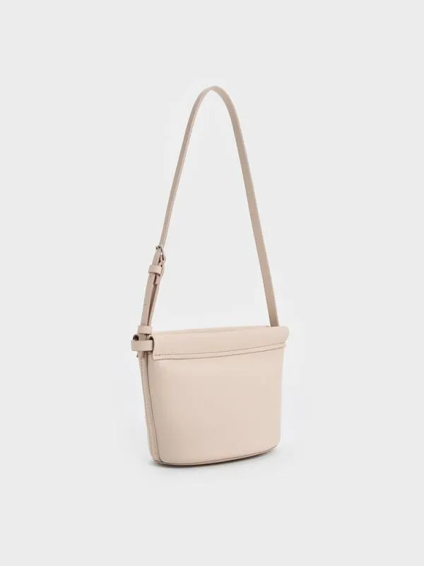 Women Ellis Bucket Bag 8211 Oat CHARLES and KEITH Crossbody Bags
