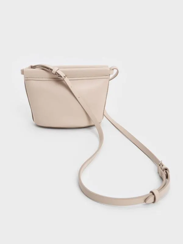 Women Ellis Bucket Bag 8211 Oat CHARLES and KEITH Crossbody Bags