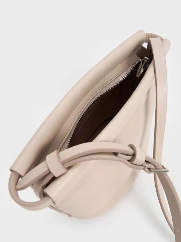Women Ellis Bucket Bag 8211 Oat CHARLES and KEITH Crossbody Bags