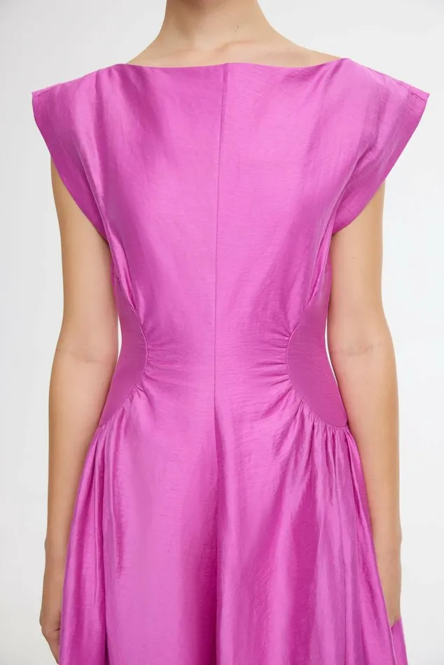Women EMERY MIDI DRESS Fuchsia Acler Midi Dresses