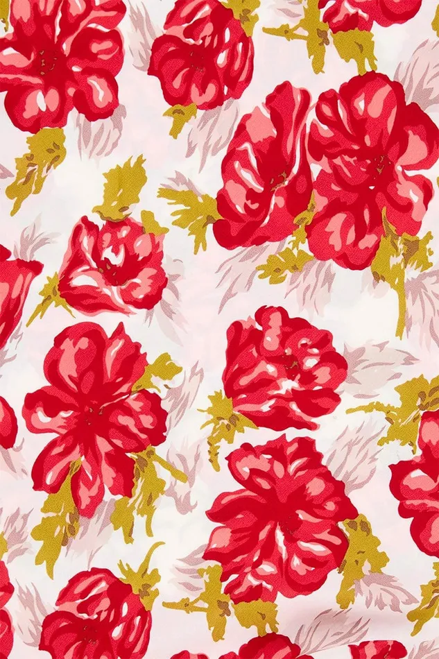 Women Faithfull The Brand Dresses Acacia Maxi Dress Isadora Floral Red 8211 Faithfull The Brand