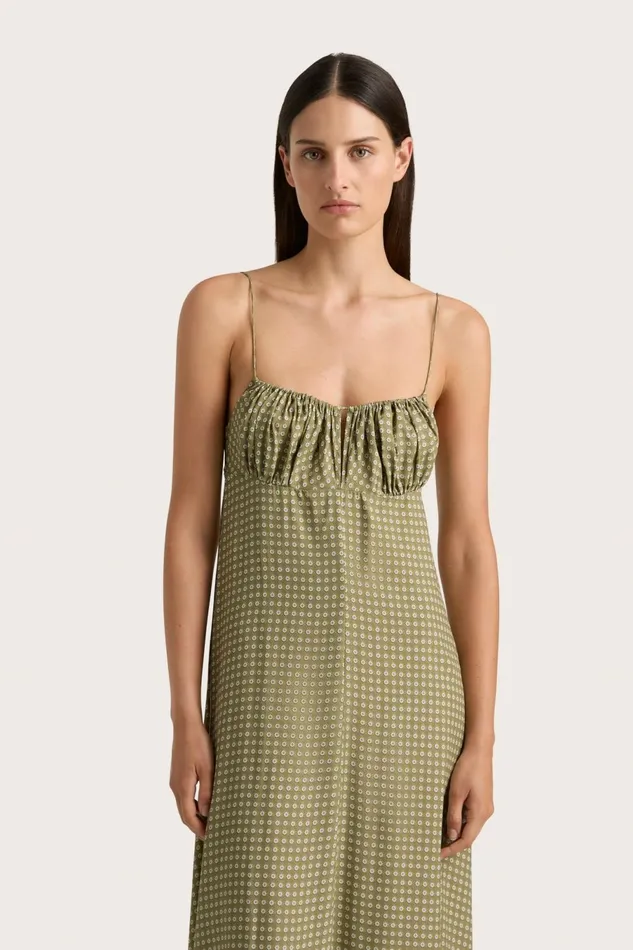 Women Faithfull The Brand Dresses Anessa Maxi Dress Oliander Khaki