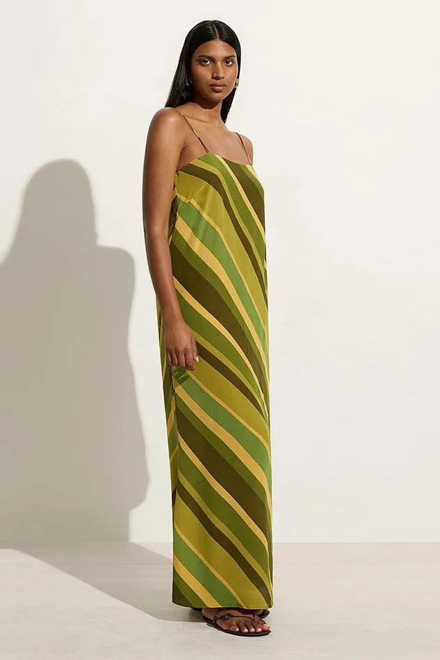 Women Faithfull The Brand Dresses Muni Maxi Dress Cisco Stripe Palm 8211 Faithfull The Brand