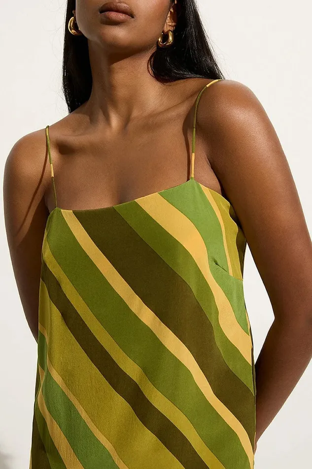 Women Faithfull The Brand Dresses Muni Maxi Dress Cisco Stripe Palm 8211 Faithfull The Brand