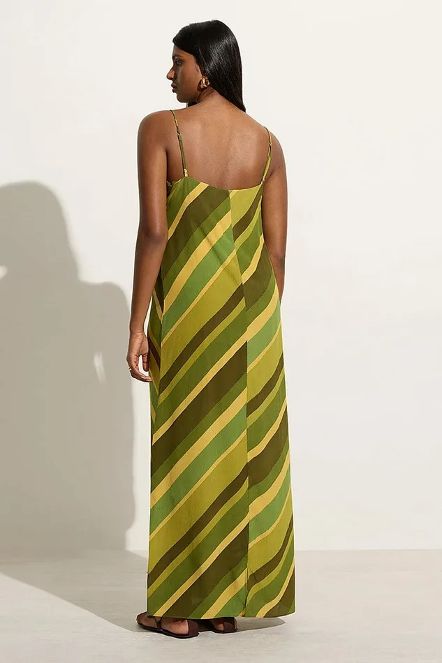 Women Faithfull The Brand Dresses Muni Maxi Dress Cisco Stripe Palm 8211 Faithfull The Brand