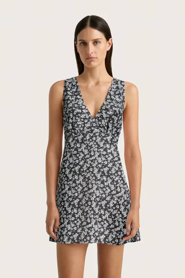 Women Faithfull The Brand Dresses Penne Mini Dress Leilani Charred Navy