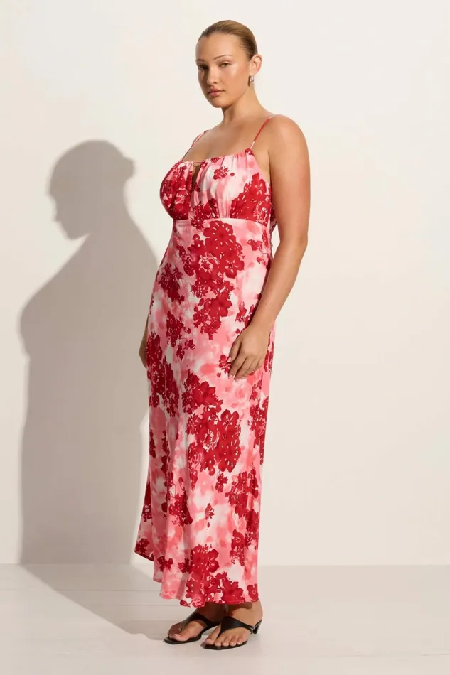 Women Faithfull The Brand Dresses San Paolo Midi Dress Rosella Floral 8211 Faithfull The Brand