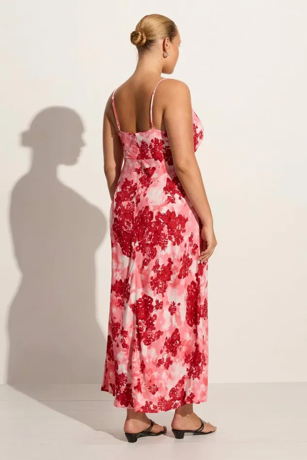 Women Faithfull The Brand Dresses San Paolo Midi Dress Rosella Floral 8211 Faithfull The Brand