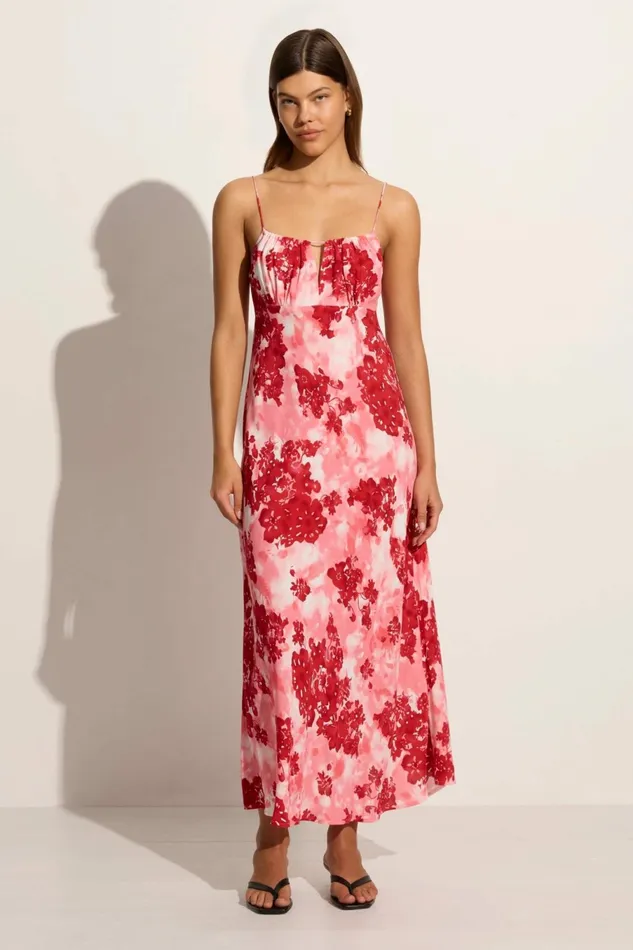 Women Faithfull The Brand Dresses San Paolo Midi Dress Rosella Floral 8211 Faithfull The Brand