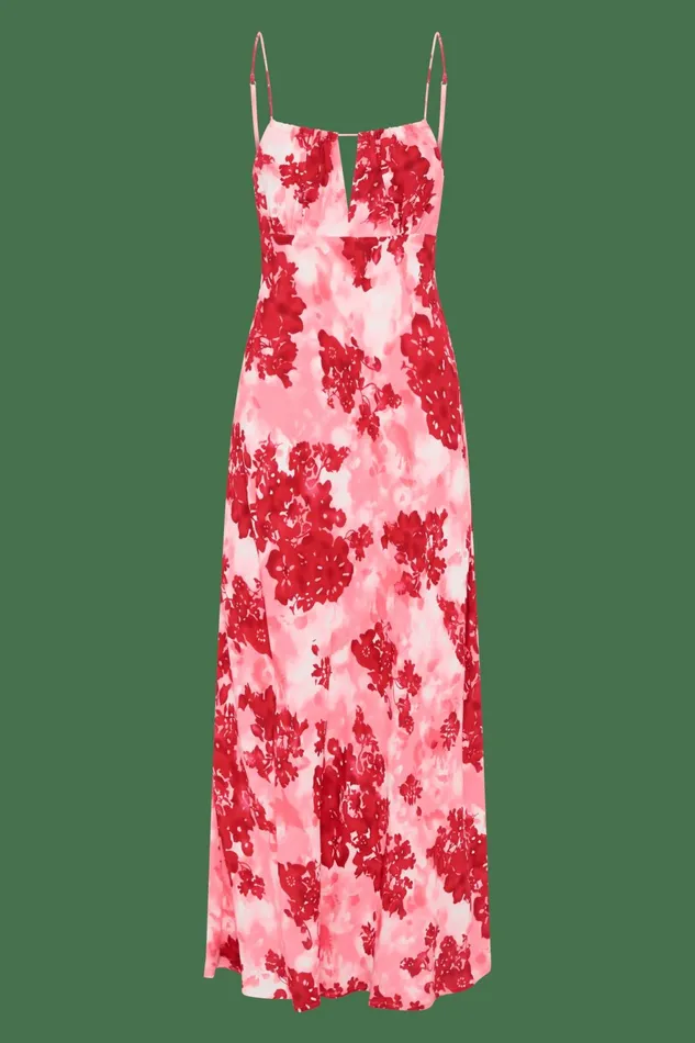 Women Faithfull The Brand Dresses San Paolo Midi Dress Rosella Floral 8211 Faithfull The Brand