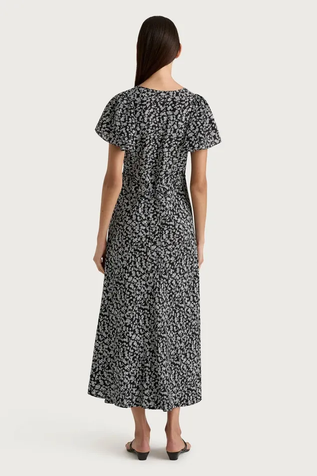 Women Faithfull The Brand Midi Dresses Boda Midi Dress Amaryllis Floral Black
