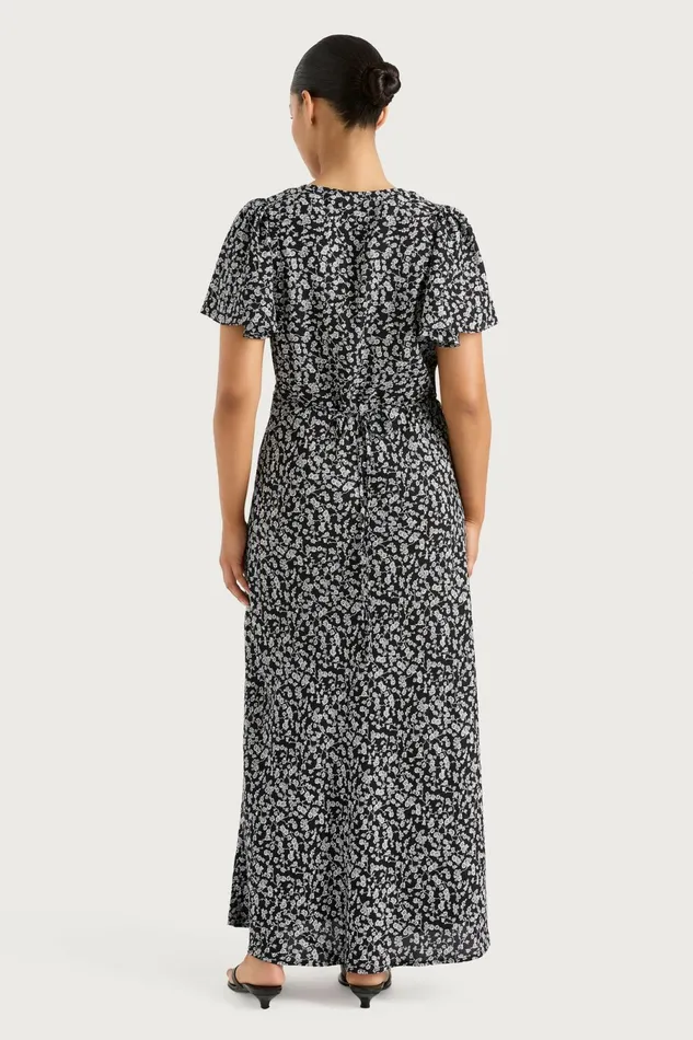 Women Faithfull The Brand Midi Dresses Boda Midi Dress Amaryllis Floral Black