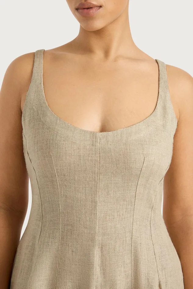 Women Faithfull The Brand Midi Dresses Sanne Midi Dress Oatmeal