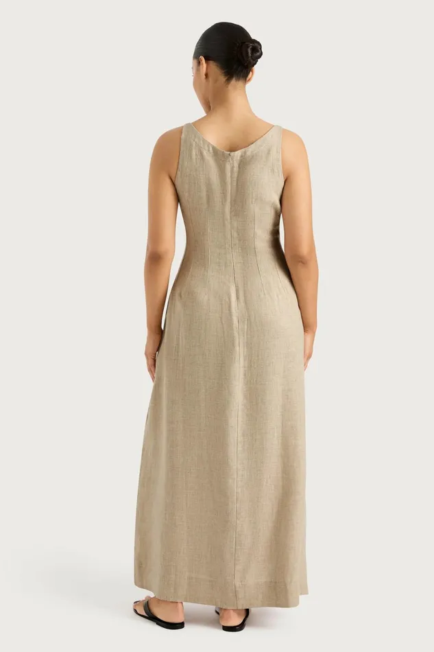 Women Faithfull The Brand Midi Dresses Sanne Midi Dress Oatmeal