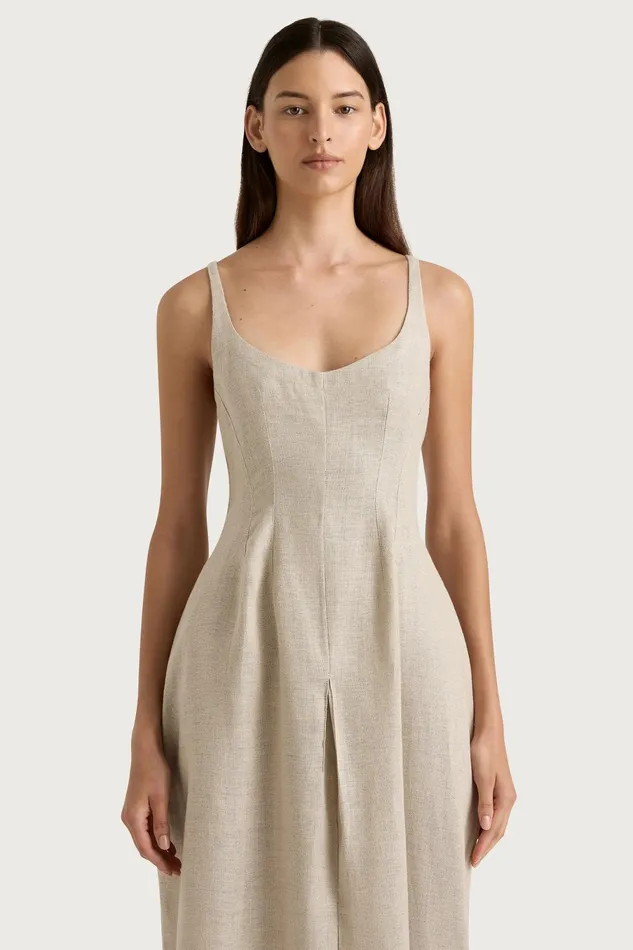 Women Faithfull The Brand Midi Dresses Sanne Midi Dress Oatmeal