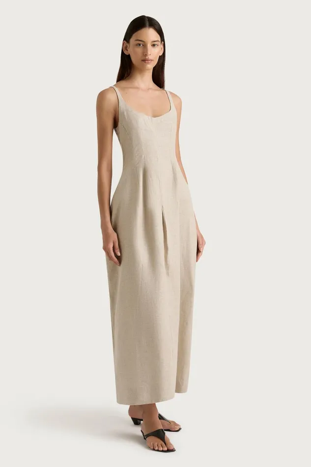 Women Faithfull The Brand Midi Dresses Sanne Midi Dress Oatmeal