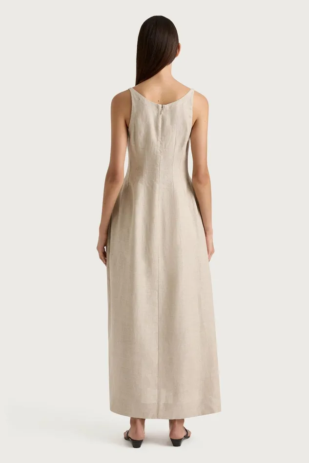 Women Faithfull The Brand Midi Dresses Sanne Midi Dress Oatmeal