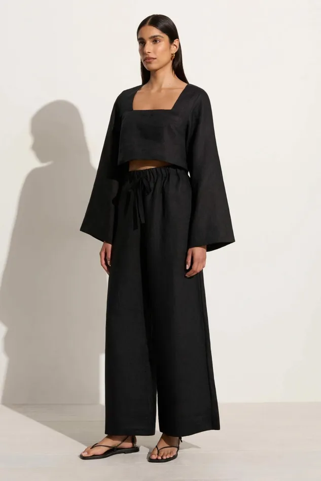 Women Faithfull The Brand Pants Conigli Pant Black 8211 Faithfull The Brand