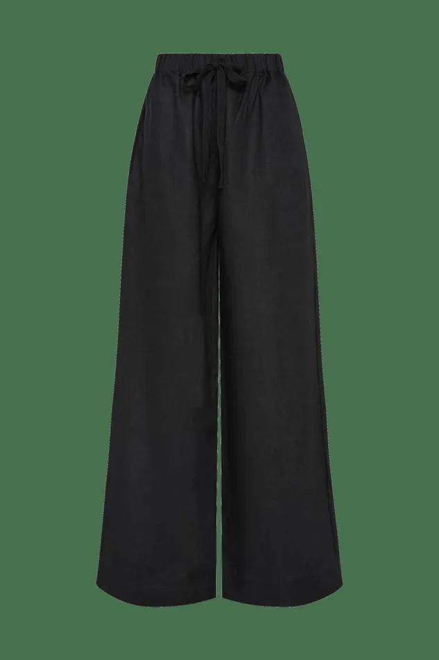 Women Faithfull The Brand Pants Conigli Pant Black 8211 Faithfull The Brand