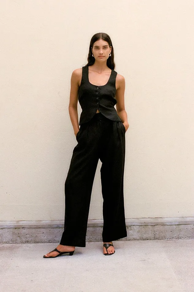 Women Faithfull The Brand Pants Duomo Pant Black 8211 Faithfull The Brand