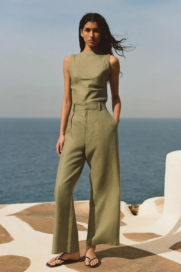 Women Faithfull The Brand Pants Ida Pant Khaki