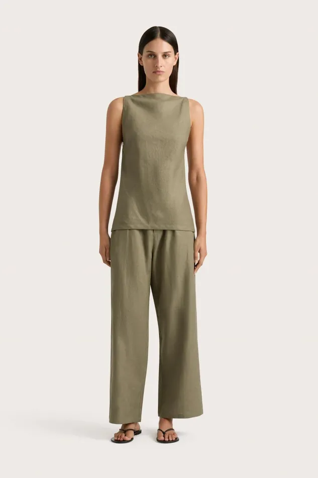 Women Faithfull The Brand Pants Ida Pant Khaki