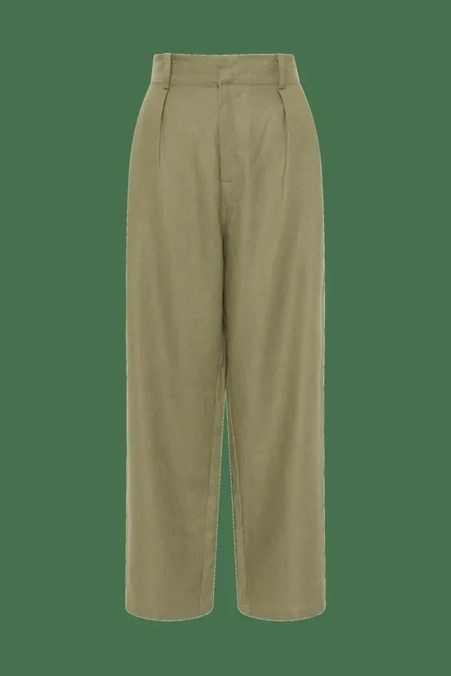 Women Faithfull The Brand Pants Ida Pant Khaki