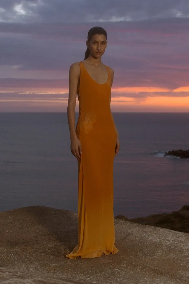 Women Faithfull The Brand Skirts and Shorts Biarritz Maxi Skirt Terracotta Ombre