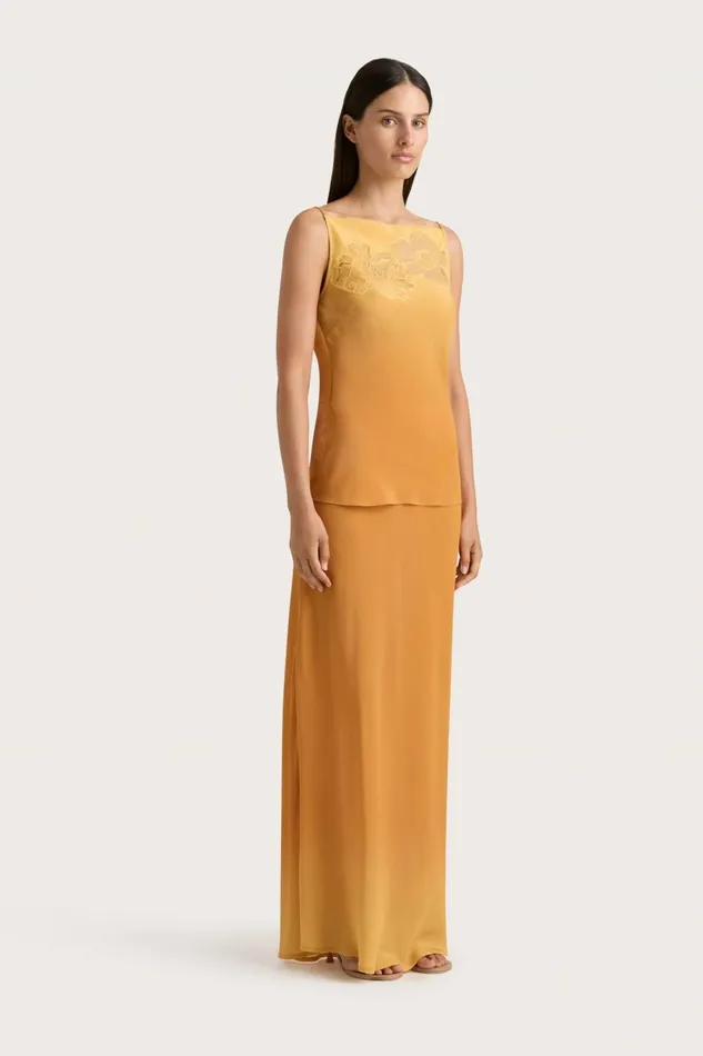 Women Faithfull The Brand Skirts and Shorts Biarritz Maxi Skirt Terracotta Ombre