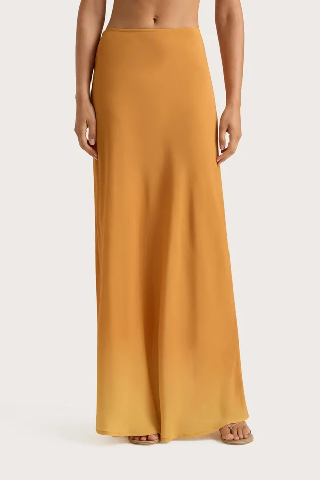 Women Faithfull The Brand Skirts and Shorts Biarritz Maxi Skirt Terracotta Ombre