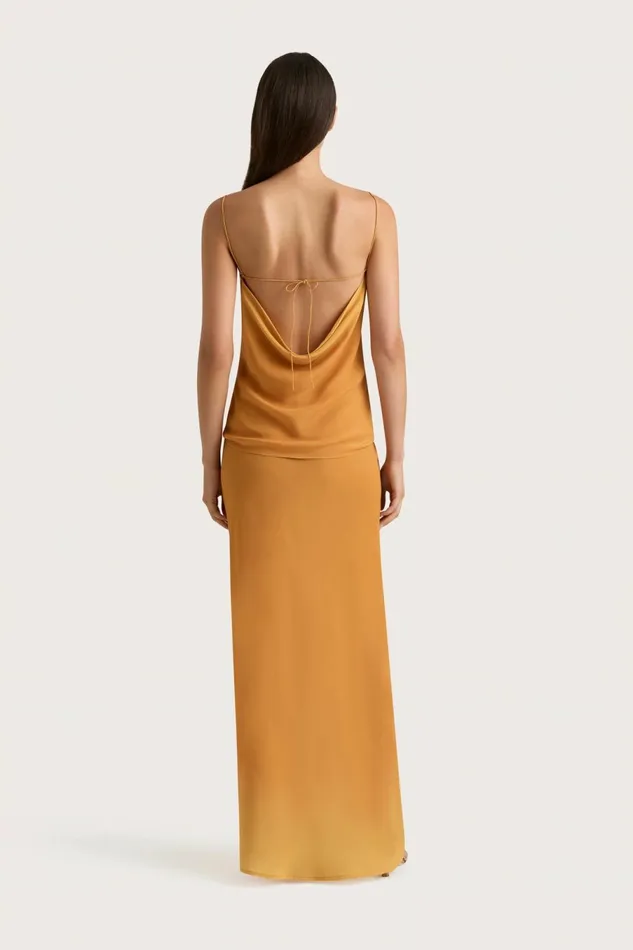 Women Faithfull The Brand Skirts and Shorts Biarritz Maxi Skirt Terracotta Ombre