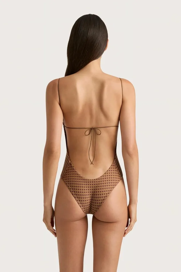 Women Faithfull The Brand Swim Elea One Piece Oliander Cocoa