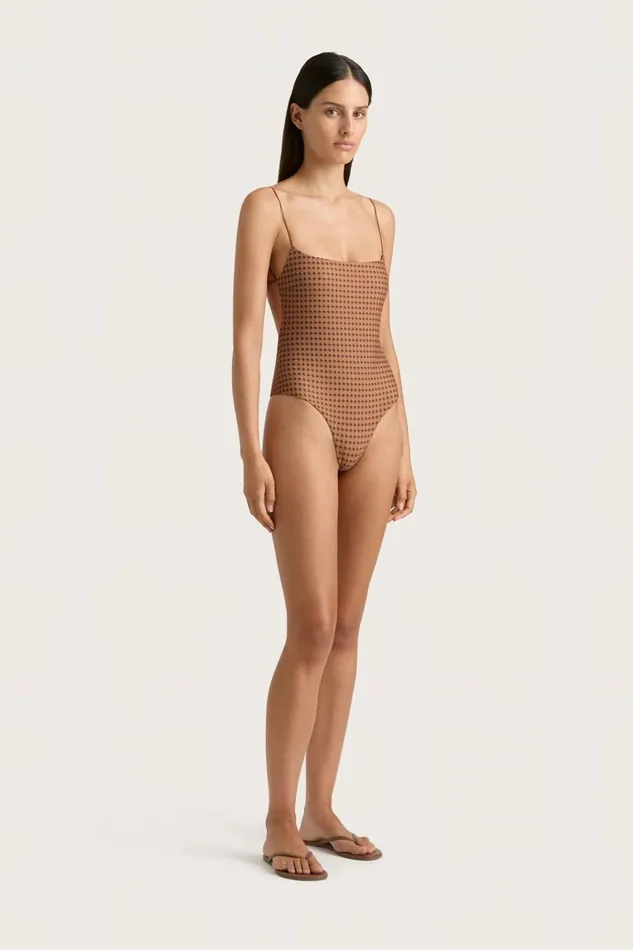 Women Faithfull The Brand Swim Elea One Piece Oliander Cocoa