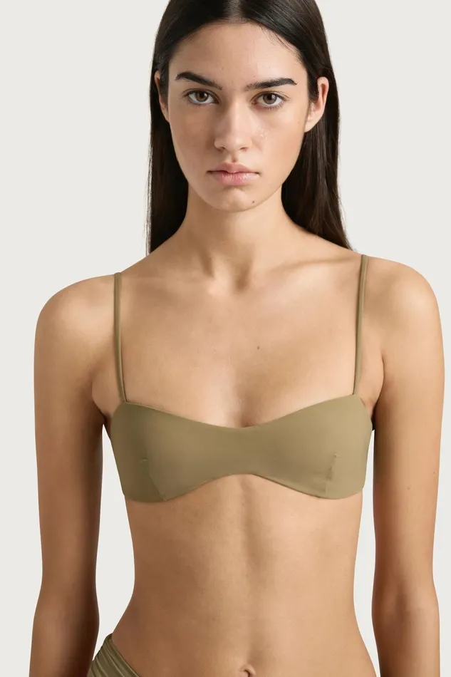 Women Faithfull The Brand Swim Evora Bikini Top Khaki