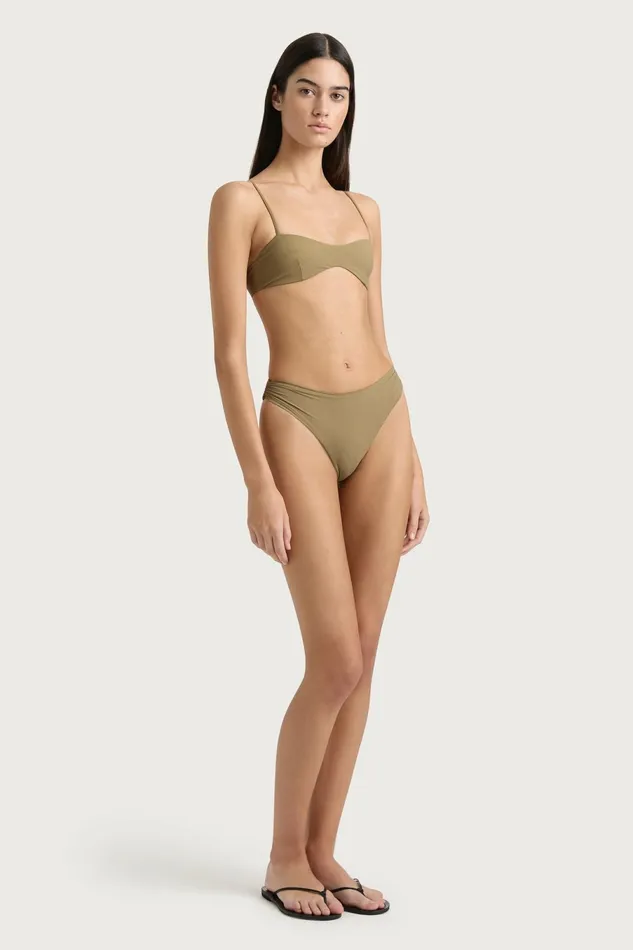 Women Faithfull The Brand Swim Evora Bikini Top Khaki