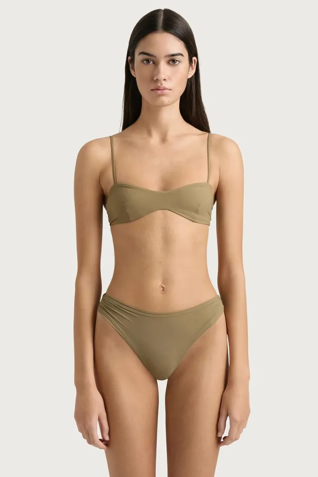 Women Faithfull The Brand Swim Evora Bikini Top Khaki