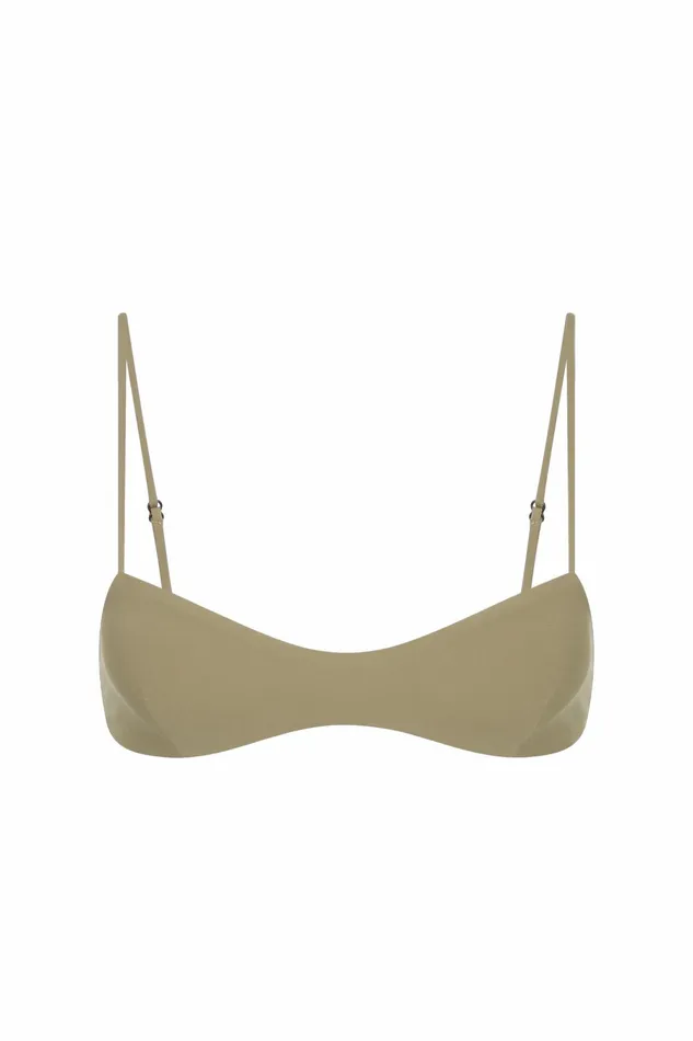 Women Faithfull The Brand Swim Evora Bikini Top Khaki