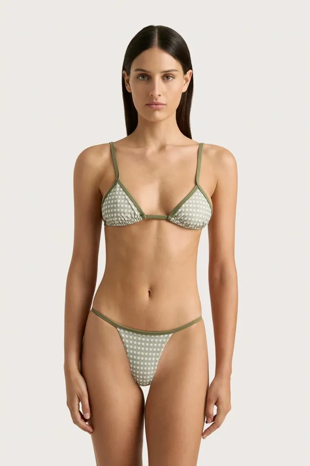 Women Faithfull The Brand Swim Manon Bikini Top Oliander Khaki