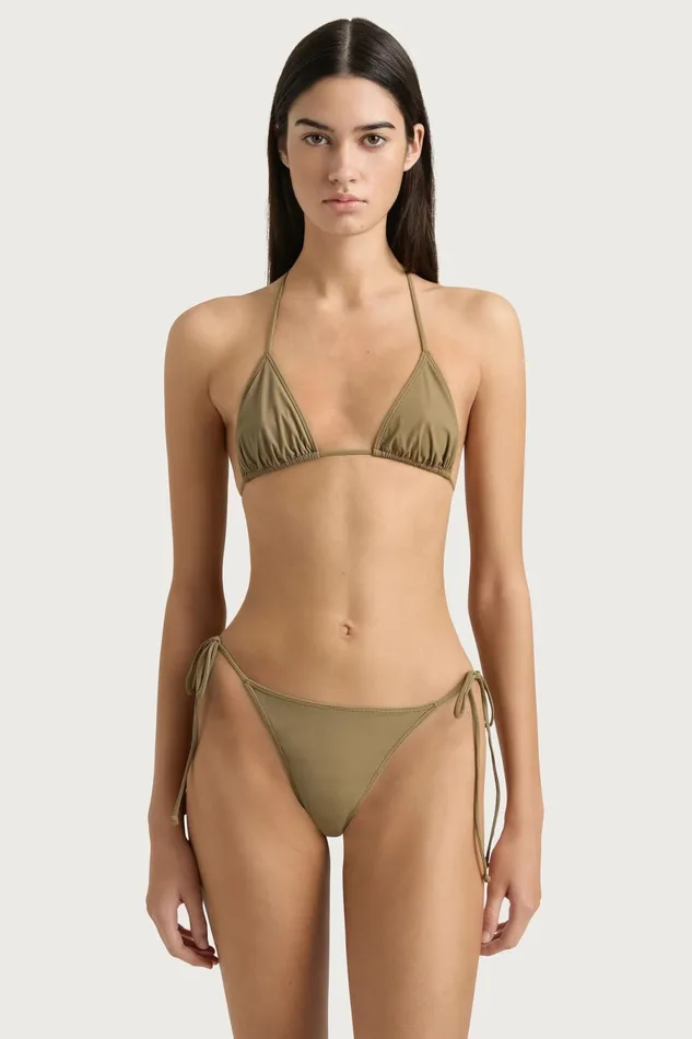 Women Faithfull The Brand Swim Sete Bikini Top Khaki