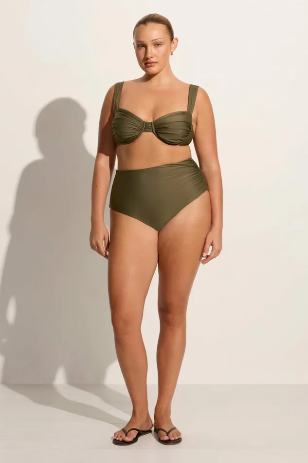 Women Faithfull The Brand Swim Sol Bikini Top Khaki 8211 Faithfull The Brand