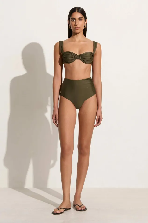 Women Faithfull The Brand Swim Sol Bikini Top Khaki 8211 Faithfull The Brand