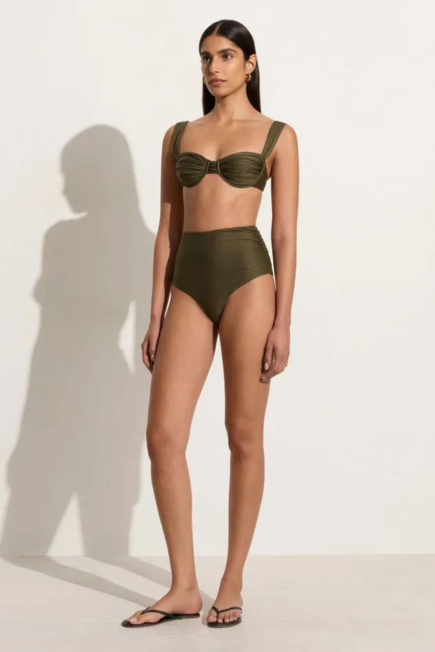 Women Faithfull The Brand Swim Sol Bikini Top Khaki 8211 Faithfull The Brand