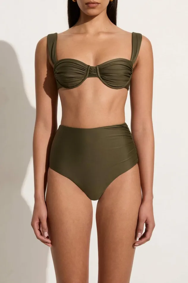 Women Faithfull The Brand Swim Sol Bikini Top Khaki 8211 Faithfull The Brand